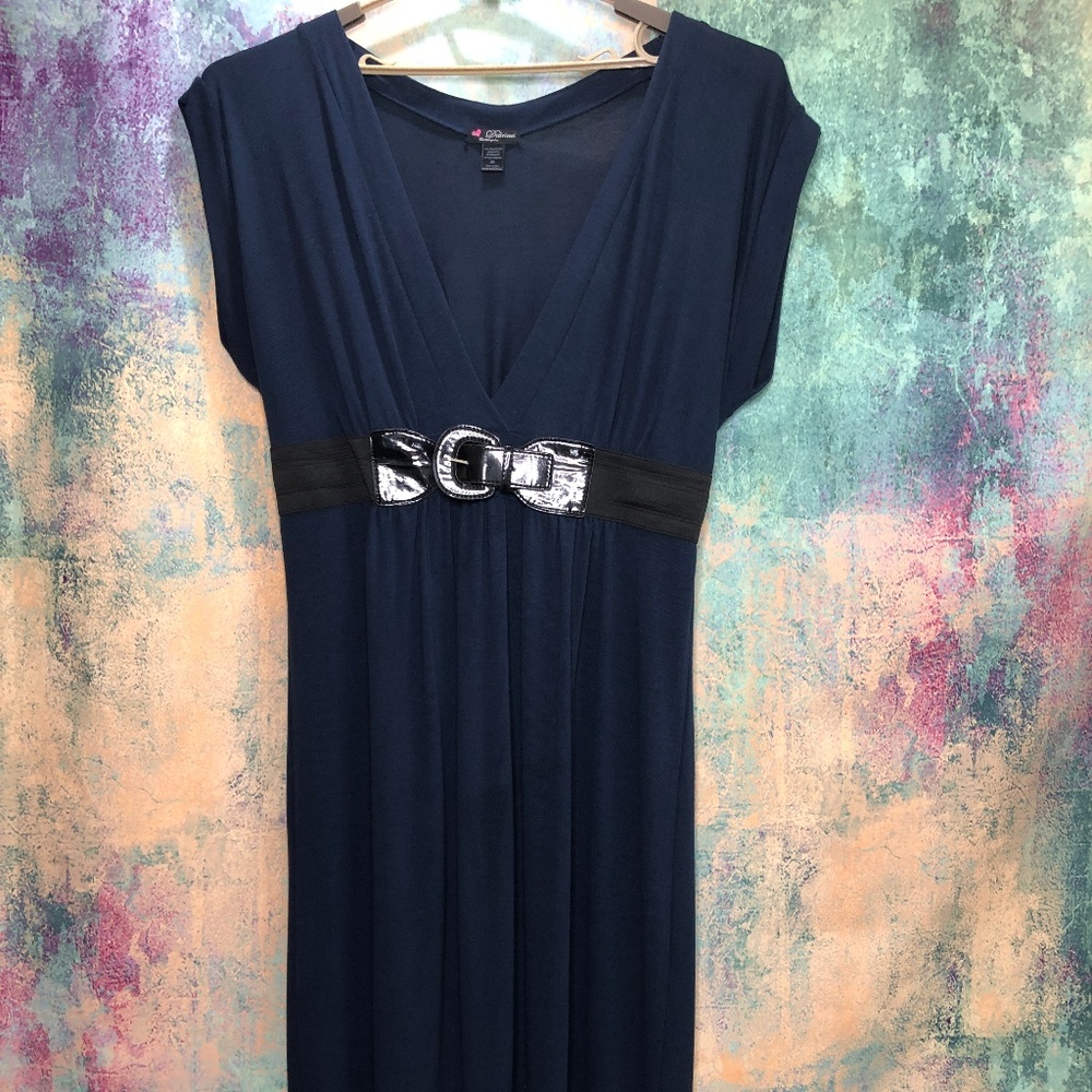 📌 Delirious Dark blue Plus Size Maxi Dress